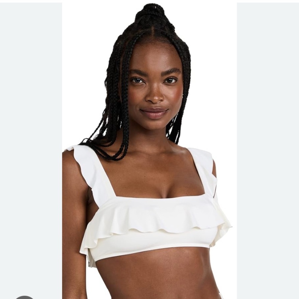 👙👙Eberjey ivory flutter bikini top